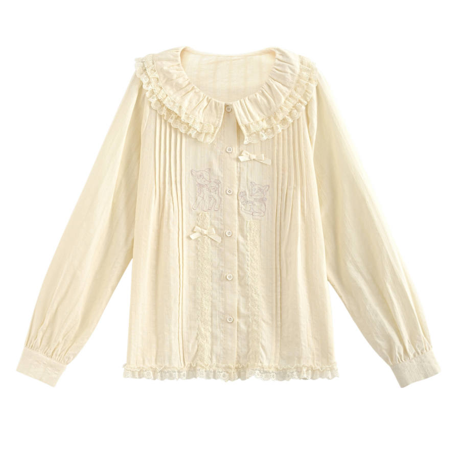 SNBL Shirts Women's Apricot Peter Pan Collar Moderate Other