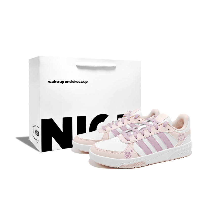 Adidas Adidas COURTBEAT Sweet Potato Cat BOX Sweet Sister, Cute, Good Looking, Fashion Trend, Girlish Style Synthetic Leather