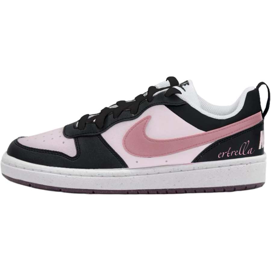 Nike Nike Court Borough Pink Ink Cool Sweet Synthetic Leather Abrasion Resistant Breathable Lightweight Cushioning Low top
