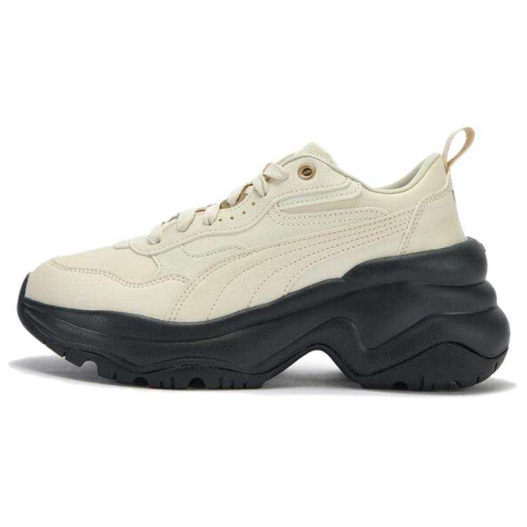 PUMA Cilia Wedge Height Increasing Low top Chunky Sneakers Women's Ecru