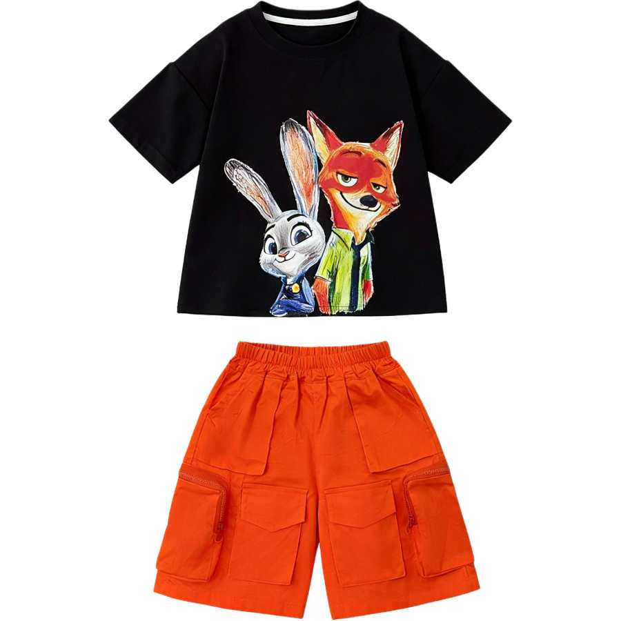 Disney Kids Casual Sportswear Crew Neck Moderate