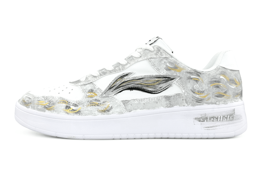 Li-Ning Li Ning Floating Boat Cushioning Abrasion Resistant Low top Skateboard Shoes Unisex White