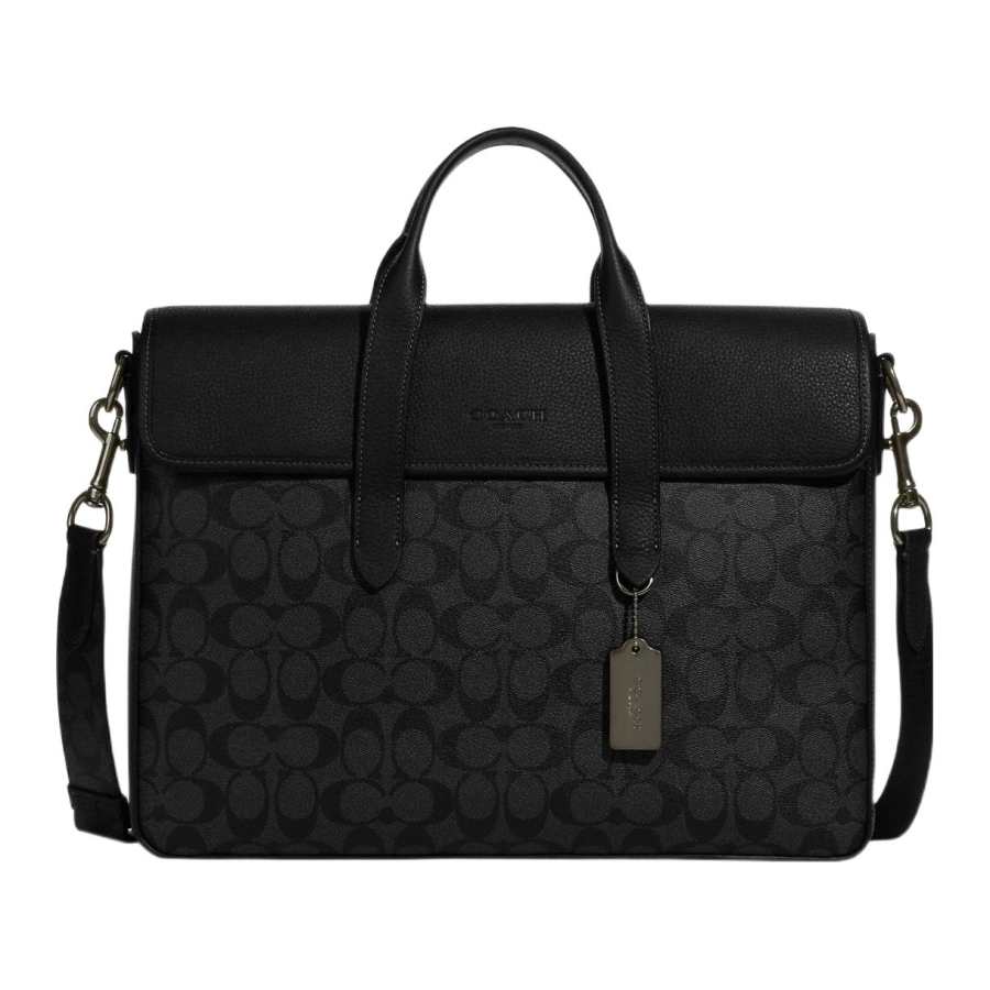 COACH COACH Sullivan Cow Leather Briefcase Large Men's Black