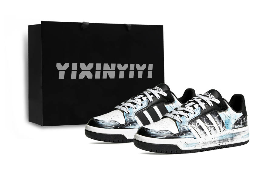 Adidas Neo Entrap Ice Blue Starburst Height Increasing Low top Skateboard Shoes Unisex Blue Black