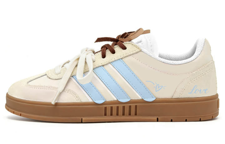 Adidas Adidas GRADAS Six Eight, Blueberry Paste Leather Abrasion Resistant Slip Resistant Low top Skateboard Shoes Unisex