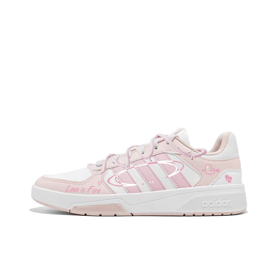Adidas Adidas COURTBEAT Heartbeat Gravity, Sweet Girl, Cute, Good Looking, Fashion Trend, Girlish Style Synthetic Leather