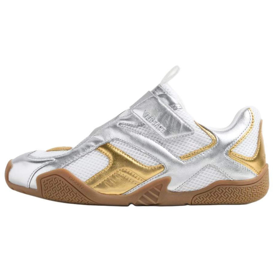 VERSACE Galaxia Low top Casual Shoes Women's Silver & Gold