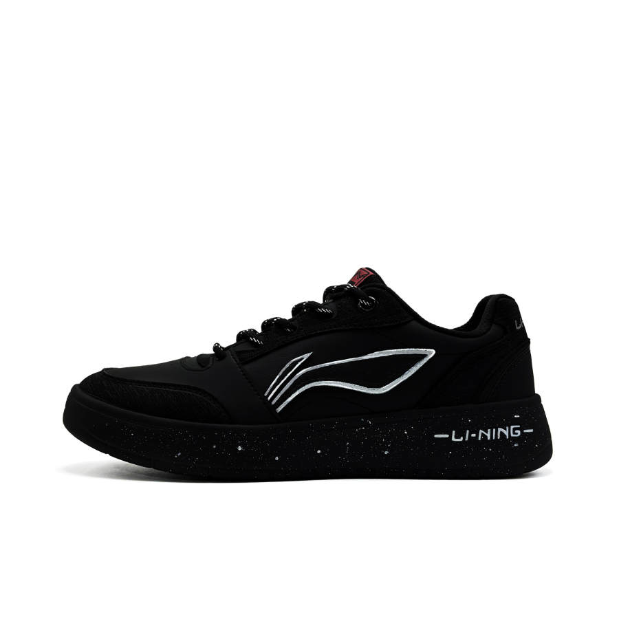 Li-Ning Li Ning Sycee V3 Black Silver Order Leather Low top Skateboard Shoes Unisex Black