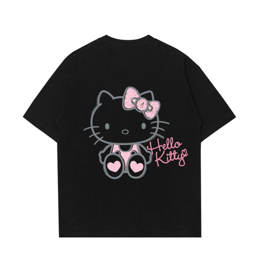 Sanrio x Hello Kitty Hello Kitty Drop Shoulder Sleeve T Shirt Women's
