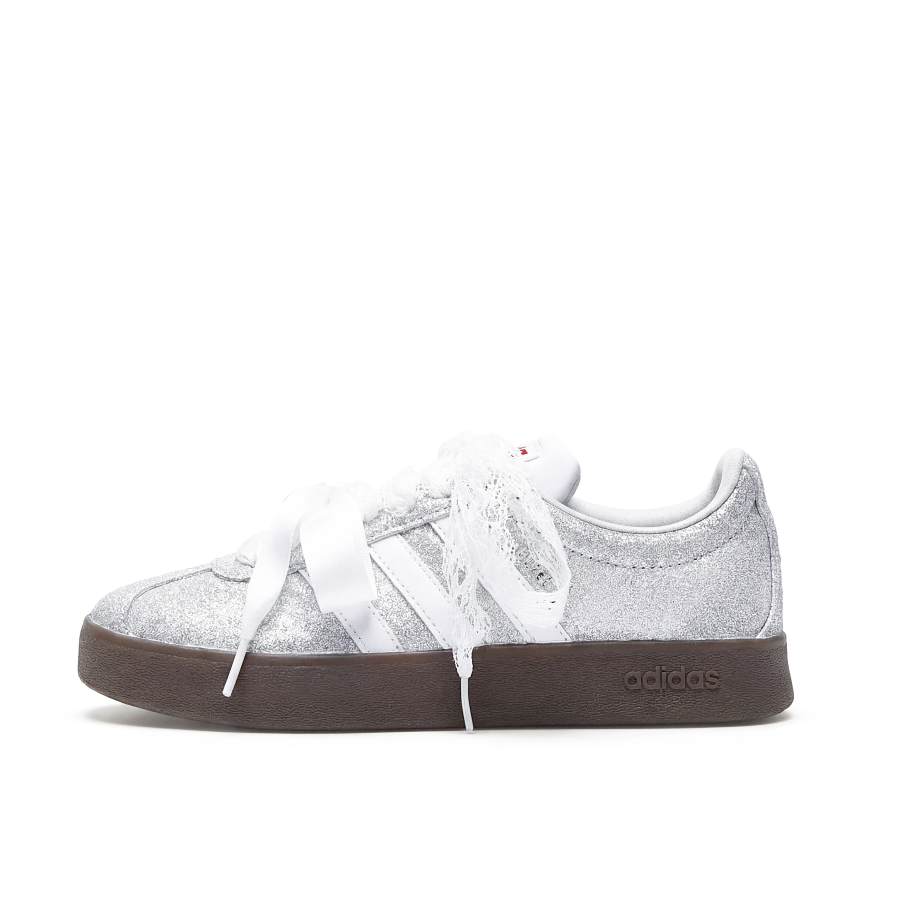 Adidas Adidas VL COURT 2.0 Lightweight Low top Skateboard Shoes Unisex White Silver