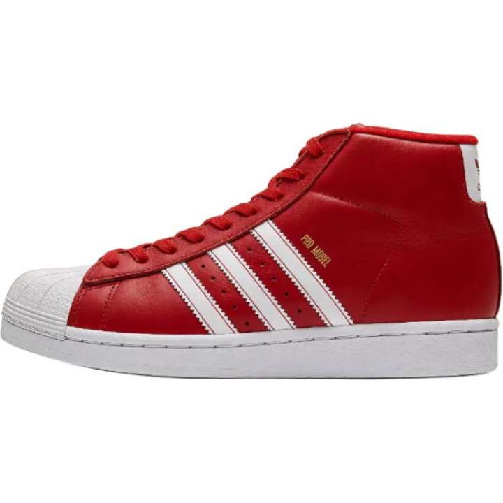 Adidas Adidas Pro Model Comfortable Slip Resistant Abrasion Resistant Low top Kids' Training Shoes Red Teenagers