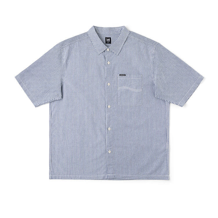 Lee Lee Shirts Men's Marine Blue Lapel Moderate Other
