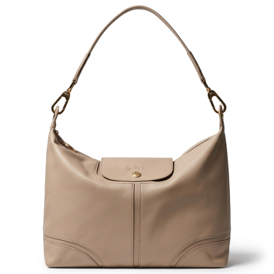LONGCHAMP Le Pliage Xtra Cow Leather Shoulder Bag Large Women's Light Khaki