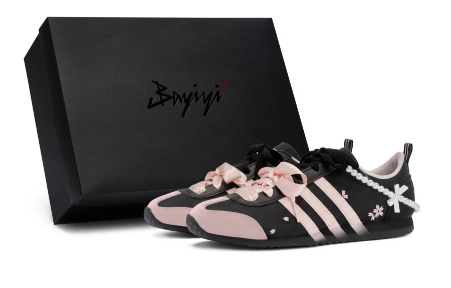 Adidas Adidas VS JOG 2.0 811 Manufacturing, Blossom Bud, Special Shoe Box Low top Casual Shoes Unisex Black Pink