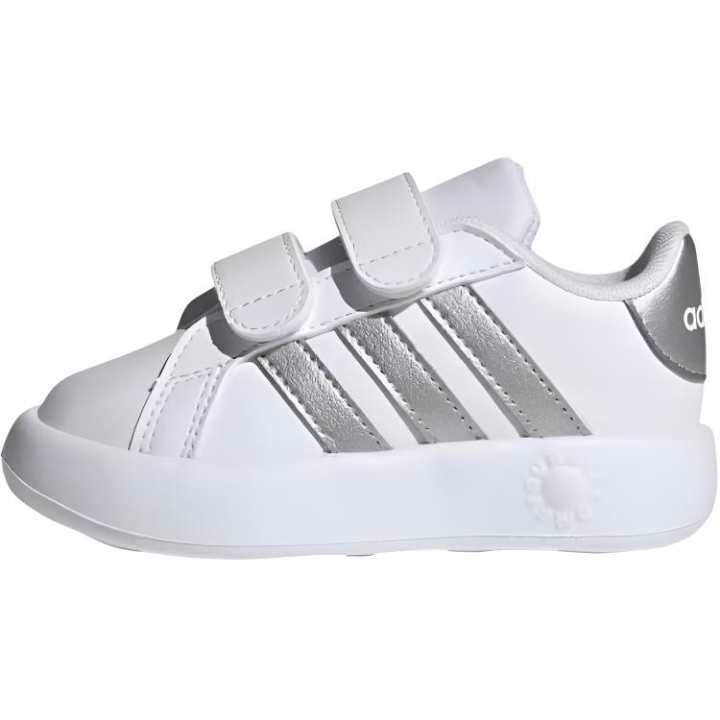 Adidas Adidas Cloudfoam Advantage Low top Toddler Shoes White Silver Infant And Toddler