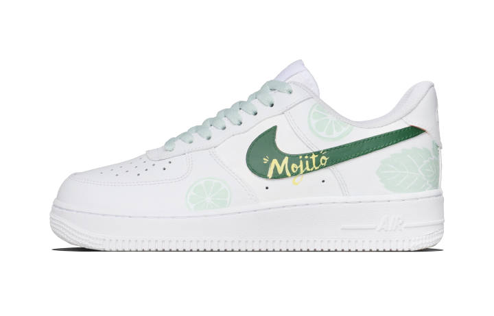 Nike Nike Air Force 1 Mojito Cow Leather Abrasion Resistant Low top Skateboard Shoes Unisex Green