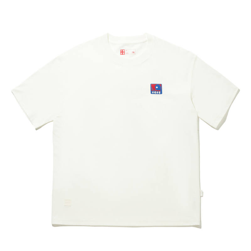 Li-Ning Li Ning Short Sleeved T Shirts Unisex Ivory