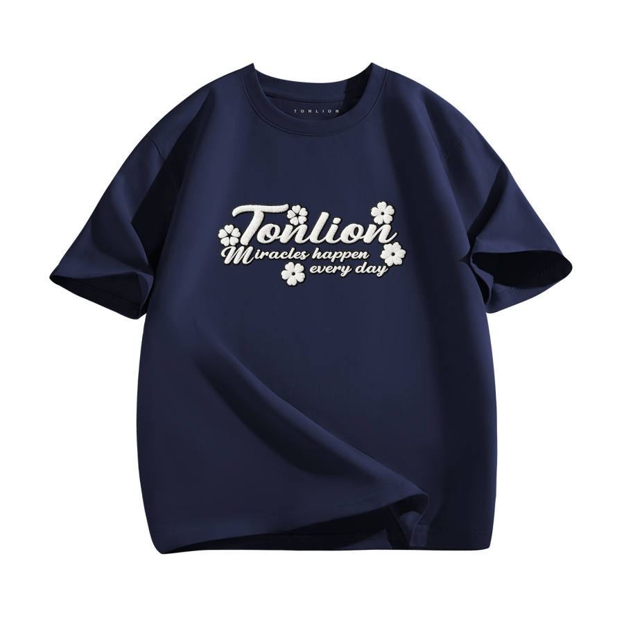 Tonlion T Shirts Women's Crew Neck Moderate Straight Fit