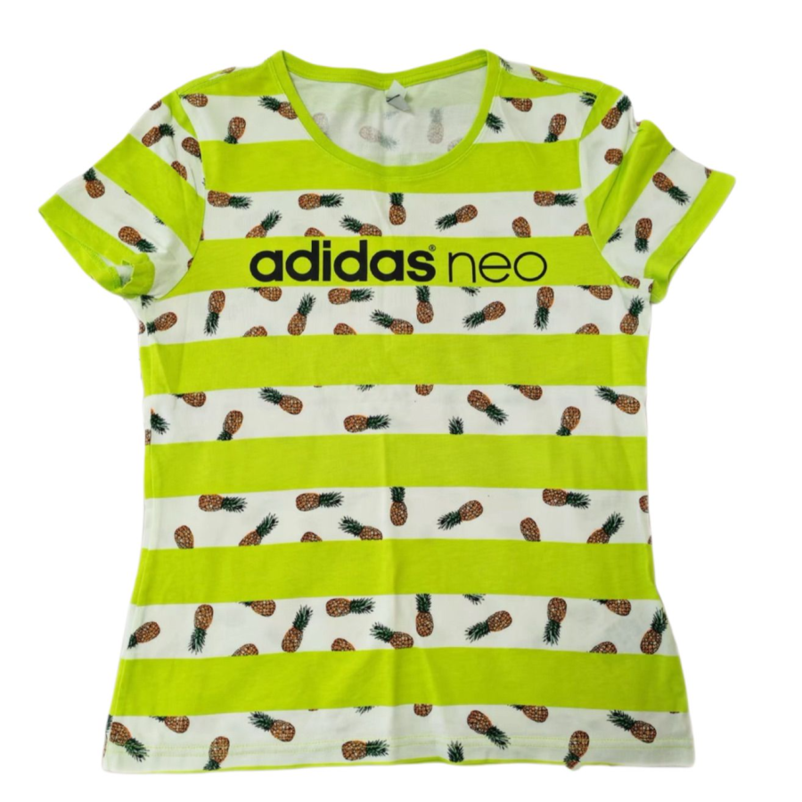Adidas Neo T Shirts Women's Pineapple Print Crew Neck
