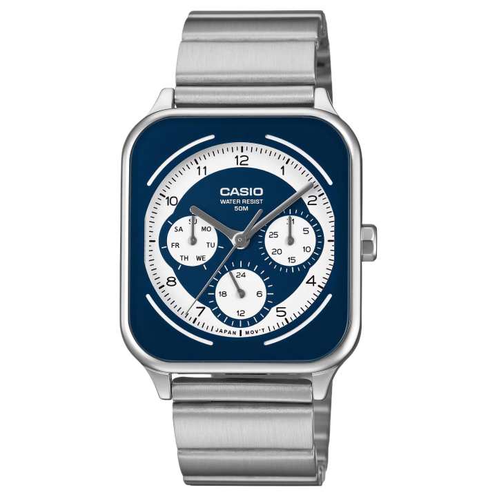 CASIO CASIO STANDARD Quartz Movement Stainless Steel Strap Watch 44.5*34mm Men's Watches Blue Dial