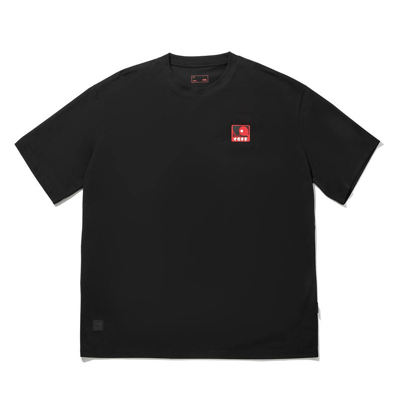 Li-Ning Li Ning Short Sleeved T Shirts Unisex Black