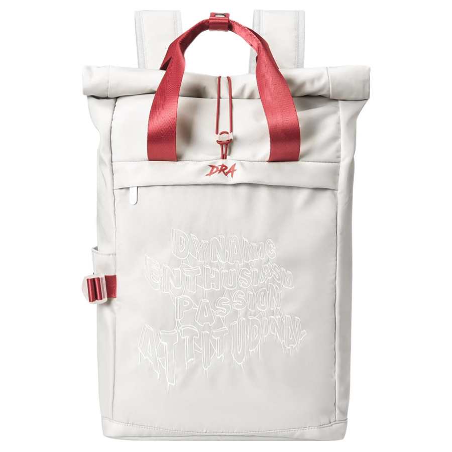 DRACONITE DRACONITE Polyester Backpack Unisex Gray Red Contrast