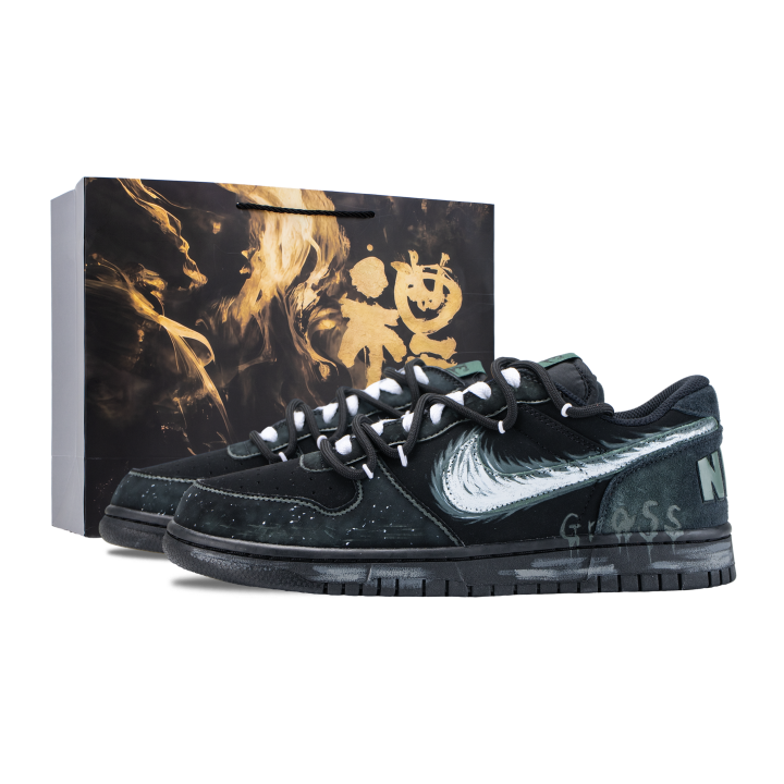 Nike Nike Big Ink Feather Peak Abrasion Resistant Slip Resistant Low top Skateboard Shoes Men's Jasper