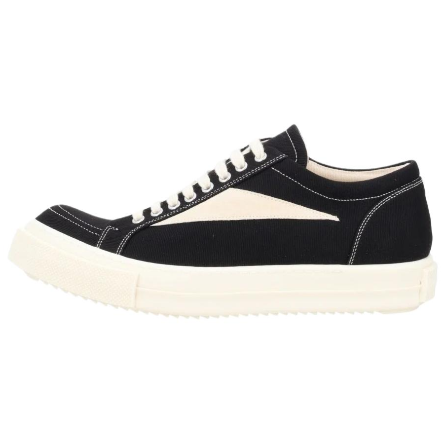 Rick Owens DRKSHDW Low top Canvas Shoes Men's Black White
