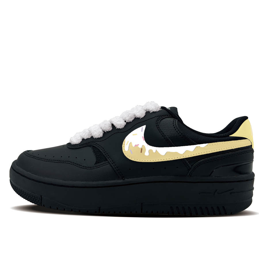 Nike Nike Gamma Force Snow Fleece Synthetic Leather Abrasion Resistant Low top Skateboard Shoes Women's Black