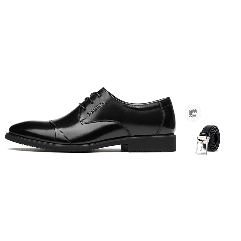 LAORENTOU Dress Shoes Men's Low Top Black/Brown