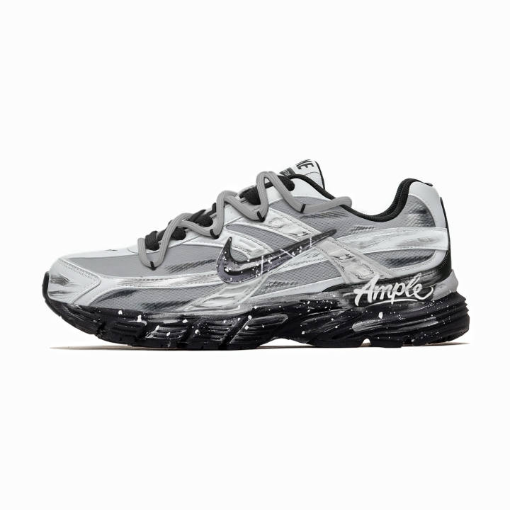 Nike Nike Initiator Fabric Cushioning Slip Resistant Breathable Low top Casual City Commuting Running Shoes Men's Gray Black