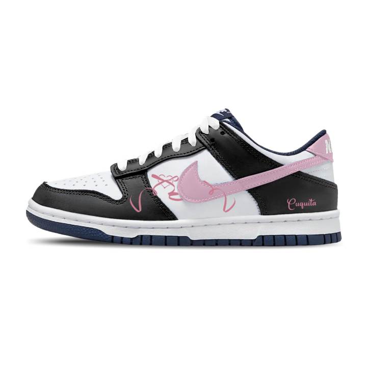 Nike Nike Dunk Cushioning Low top Children's Basketball Shoes Unisex Black Pink