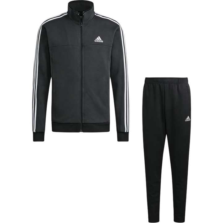 Adidas Adidas Casual Sportswear Men's Black Top+Black Pants Moderate