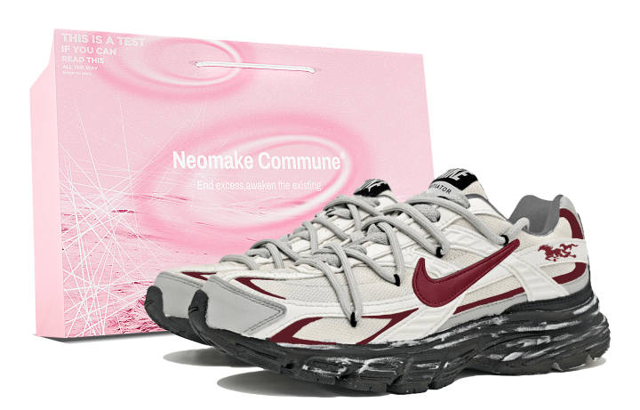 Nike Nike Initiator Cushioning Abrasion Resistant Breathable Low top Running Shoes Unisex Red White Black