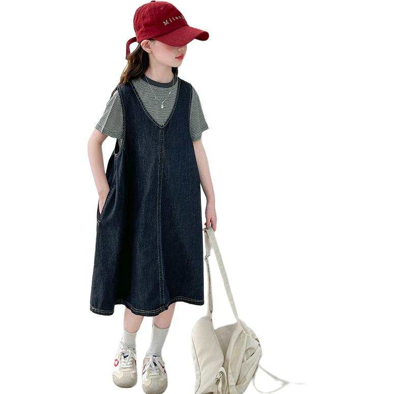 PLANDOO Kids Two Piece Skirt Sets Crew Neck Moderate Mid Length
