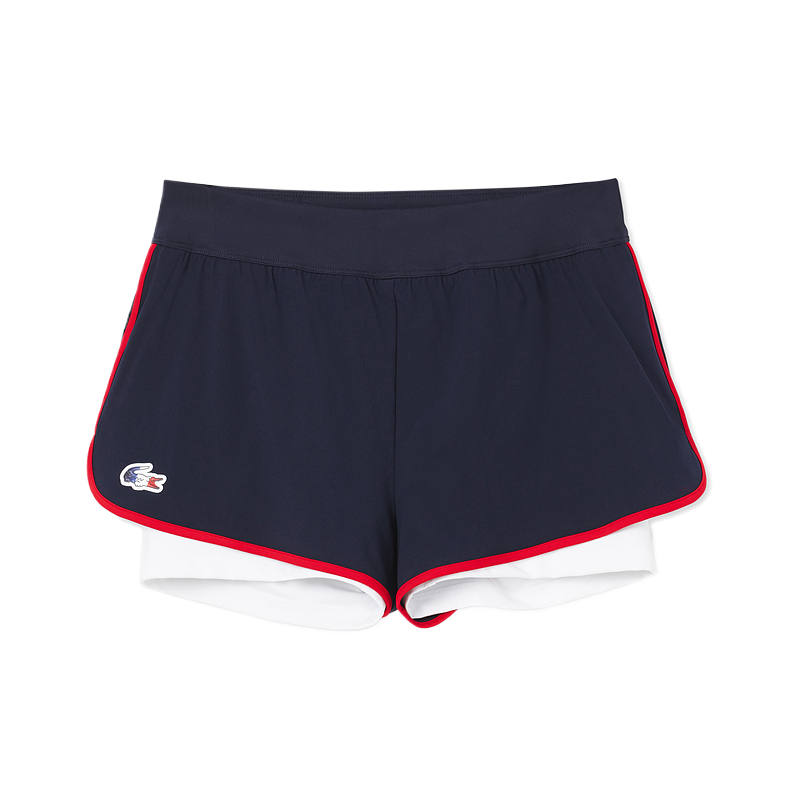 LACOSTE Sports Shorts Women's Moderate Straight Fit Pants