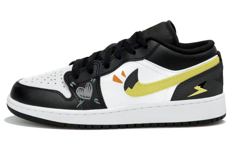 Jordan Jordan Air Jordan 1 Low top Children's Basketball Shoes Black Teenagers