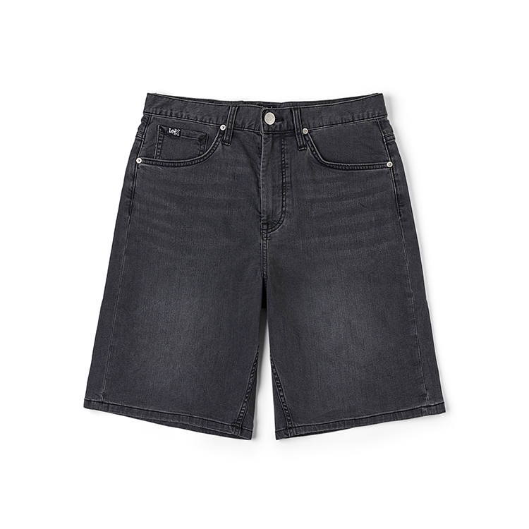 Lee Lee Denim Shorts Men's Black Gray Color Thin