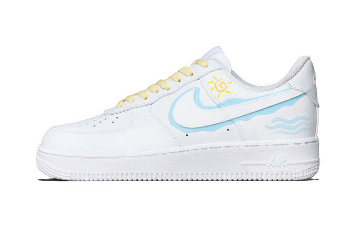 Nike Nike Air Force 1 Summer Beach Cow Leather Low top Skateboard Shoes Unisex Blue