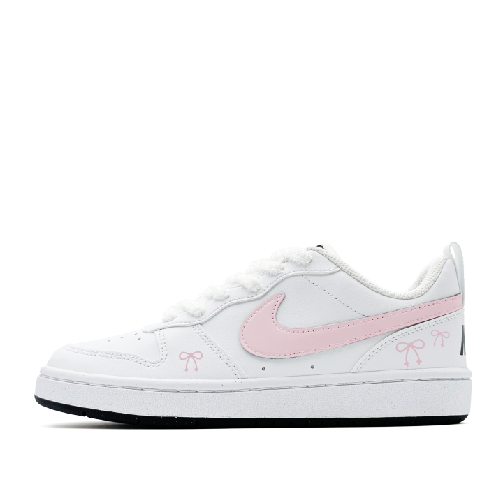 Nike Nike Court Borough Milk Dusty Pink Butterfly, Cute, Girlish Feel, Campus Versatile Synthetic Leather Low top