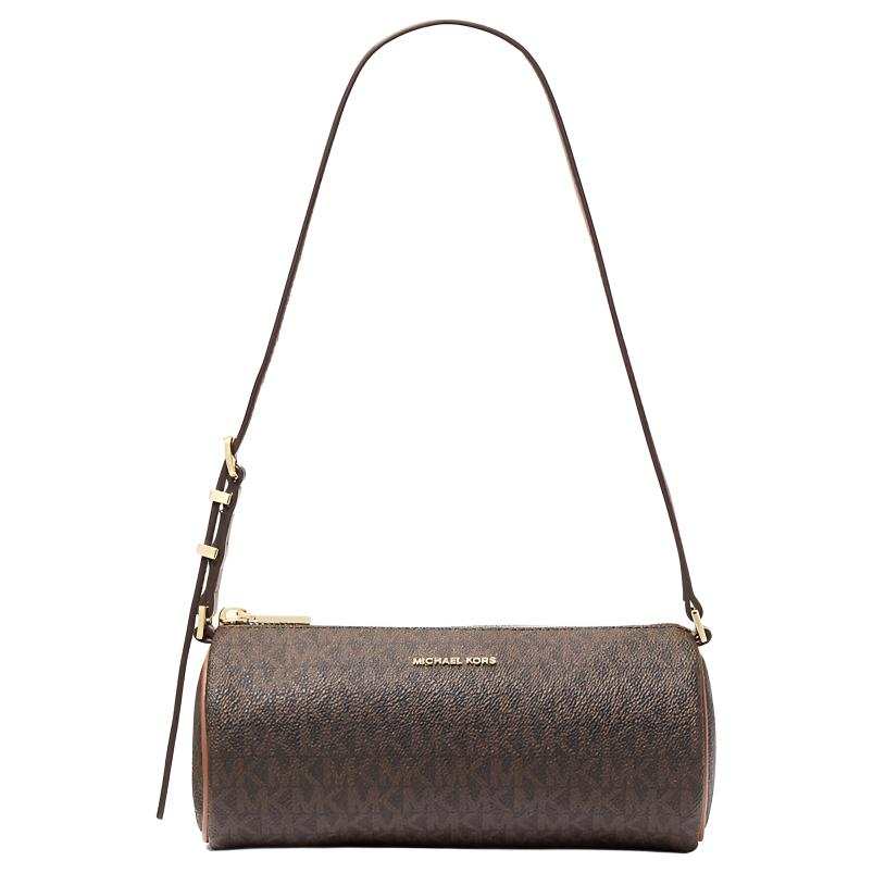 MICHAEL KORS Izzy Coated Canvas With Polyester Shoulder Bag Small Women's Dark Brown