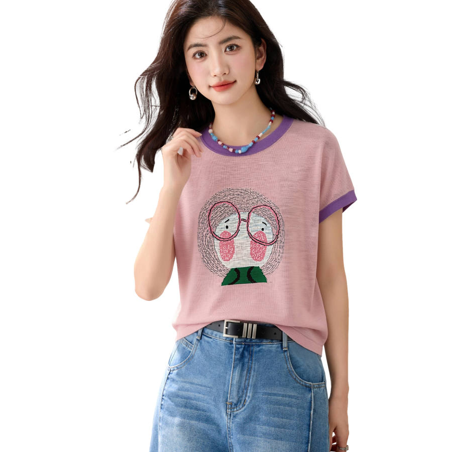 CPAURA T Shirts Women's Crew Neck Thin