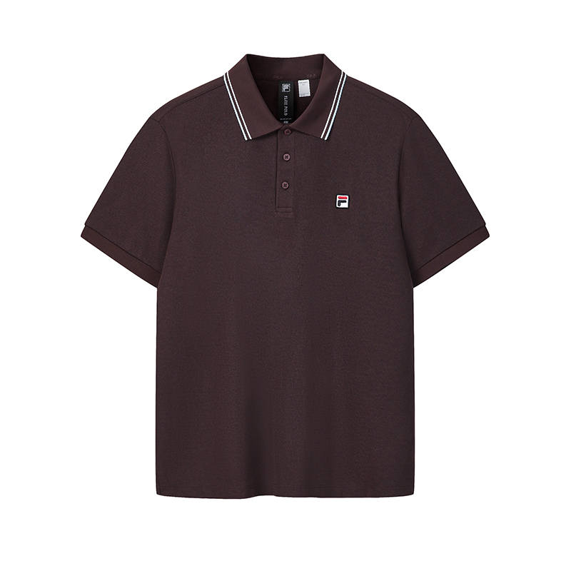 FILA Polo Shirt Men's Ring Star Dark Brown