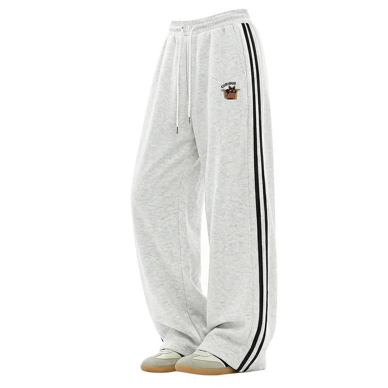 Tonlion Casual Pants Unisex Moderate Straight Fit Pants