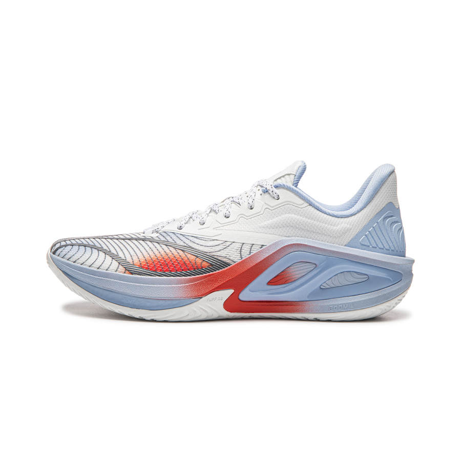Li-Ning Li Ning Hurricane 2 Low top Professional Competition Basketball Shoes Men's White Blue Red