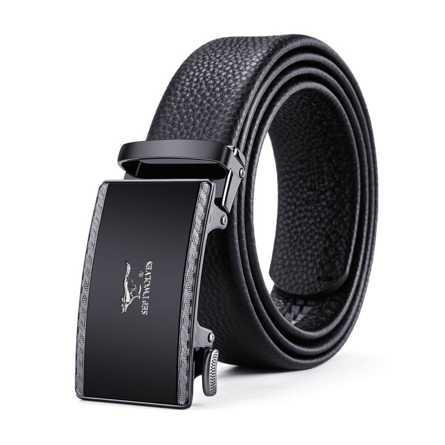 SEPTWOLVES SEPTWOLVES Alloy Cow Leather Belts Men's 3.5cm