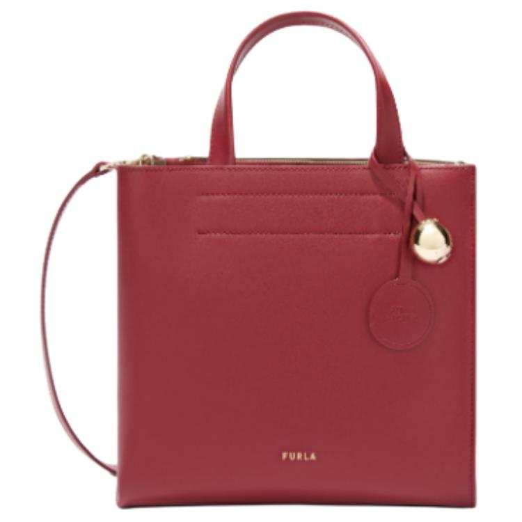 Furla Cow Leather Handbag Small Women's Red
