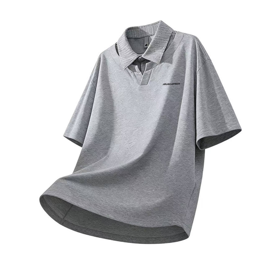 MUSCLETECH Polo Shirts Unisex Polo Collar Moderate Straight Fit