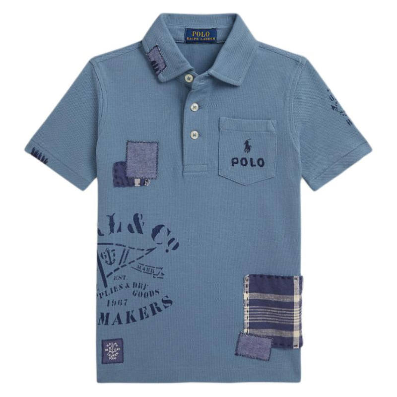 Polo Ralph Lauren Polo Shirt Pullover Cotton Mesh Short Sleeved Polo Shirt Classic Version Kids'