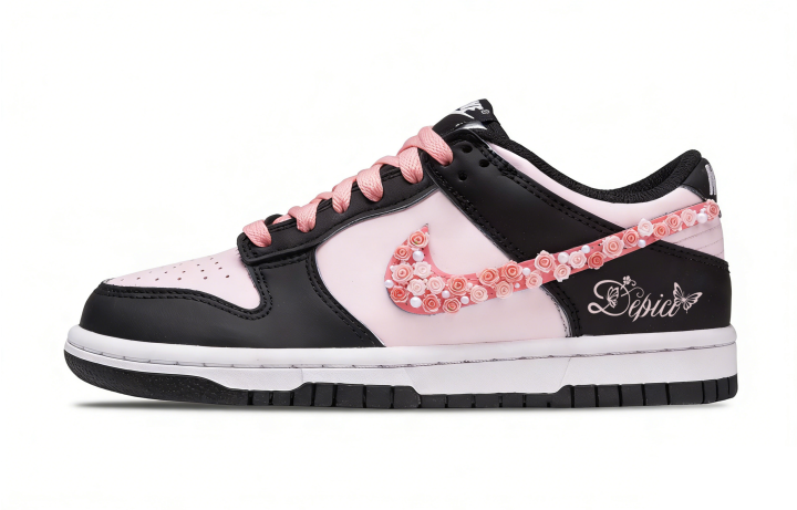 Nike Nike Dunk Skateboard Shoes Women's Low Top Black Pink